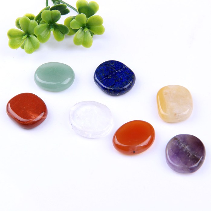 7 chakra stone palm crystals