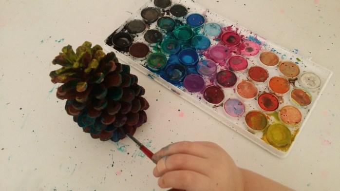 painting-pine-cones